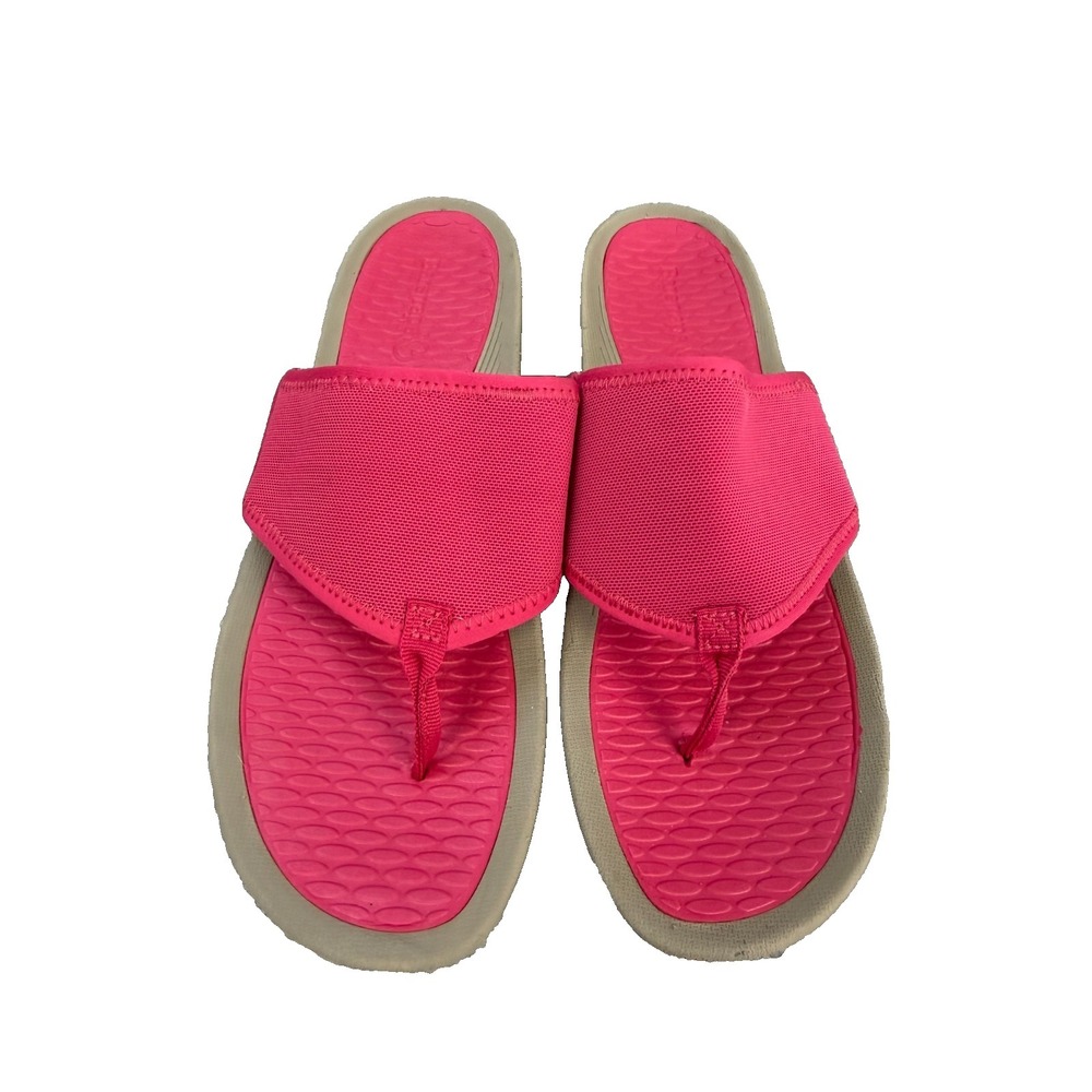 Baretraps Bright Pink Cushioned Textured Thong Sandals Women's Size 9